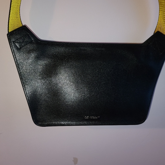 Off-white Saffiano leather diagonal stripes bag - Picture 3 of 8